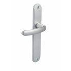 Ensemble de porte budget bezault entraxe 195mm bec de cane - argent - 204855