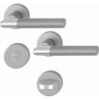 Garniture de porte HOPPE Lecce en aluminium anodisé bi-couleur - Porte WC/Salle de bain - 3895292