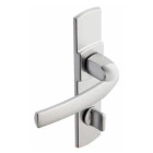 Ensemble de porte sur plaque Artis BEZAULT - Chrome velours - Entraxe 165mm - Bec de cane WC - 865438