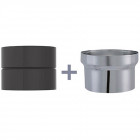 Isotip manchette avec anti-bistre pour tuyau email 0,7 mm -120/125 - noir