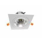 Spot encastrable led cob carré orientable 12w 80 - couleur eclairage au choix
