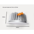 Downlight spot led smd rond 40w ø230mm - couleur eclairage au choix