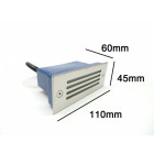 Encastré mural led f90 3w ip44 - couleur eclairage : blanc neutre 4000k - 5500k