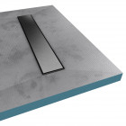 Receveur de douche a carreler recoupable sur mesure avec bonde caniveau pour douche a l'italienne - Rainy Linear - Dimensions au choix