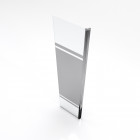 Volet pivotant avec bande miroir pour paroi de douche à l'italienne - 40x200cm verre miroir 6mm - freedom 2 mirror Aurlane - FAC251
