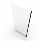 Paroi de douche à l'italienne transparent 90x200cm - profilé noir mat - verre transparent 8mm - freedom 2 dark 90 Aurlane - FAC302