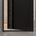 Paroi porte de douche pivotante type atelier - 80x200cm - profile noir mat - verre 5mm workshop 80m