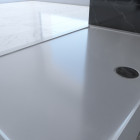 Receveur de douche a poser extra-plat en acrylique blanc rectangle - 140x80cm - bac de douche whiteness ii 140x80 Aurlane - FAC377