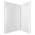 Pack panneaux muraux blanc en aluminium avec profilé d'angle et de finition noir mat - 90 x 120cm - wall'it blanc 90x120