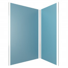 Pack panneaux muraux bleu en aluminium avec profilé d'angle et de finition anodise brillant - 90 x 120cm - wall'it blue 90x120 Aurlane - FAC383