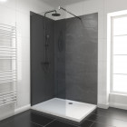 Pack panneaux muraux ardoise noir en composite - profilé d'angle et finition anodisé brillant - 90x120cm - stone'it slate 90x120 Aurlane - FAC384
