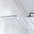 Pack paroi de douche transparent 120cm profile chrome - dim: 120x200cm - freedom 2 120 + barre de fixation freedom 2 telescopic Aurlane - FAC439