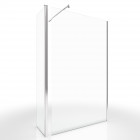 Pack paroi de douche transparent 120cm profile chrome - freedom 2 120 + barre de fixation freedom 2 telescopic + volet pivotant freedom 2 pivot Aurlane - FAC442
