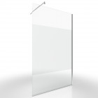 Pack paroi de douche depolie 140cm profile chrome - dim: 140x200cm – paroi douche 140 + barre de fixation freedom 2 telescopic Aurlane - FAC446