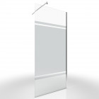 Pack paroi de douche miroir 80cm profile chrome - dim: 80x200cm - freedom 2 mirror 80 + barre de fixation freedom 2 telescopic Aurlane - FAC449