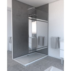 Pack paroi de douche miroir 120cm profile chrome - dim: 120x200cm - freedom 2 mirror 120 + barre de fixation freedom 2 telescopic