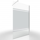 Pack paroi de douche miroir 120cm profile chrome - dim: 120x200cm - freedom 2 mirror 120 + barre de fixation freedom 2 telescopic Aurlane - FAC451