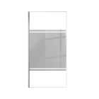 Paroi de douche avec bande miroir 100x200cm - verre 8mm - profilé chrome - freedom 2 mirror Aurlane - FAC658