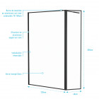 Paroi de douche + volet pivotant 120+40x200cm contouring 120+40 Aurlane - FAC662