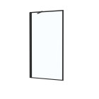 Pare baignoire rabattable 80x140cm - finition noir mat - dark contouring screen Aurlane - FAC673