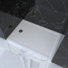Receveur de douche a poser extra-plat en acrylique blanc rectangle - 120x80 whiteness ii 120