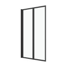 Pare baignoire Pivotant 70x120cm - 2 Volets Noir Mat - Verre Trempé 4mm - DUPLO Aurlane - FAC703