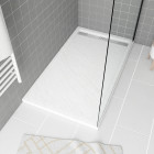 Receveur en acrylique blanc - 140x80x5cm - meteora rectangular linear white Aurlane - FAC723