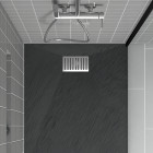 Grille rainurée en inox pour receveur - 20.15x12.3x0.55cm - rock 2 grid line Aurlane - FAC728