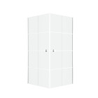 Portes de douche en angle 90x90x190 cm - motifs carrés - Couleur profilés au choix