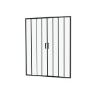 Paroi de douche à double porte coulissante 160x200 cm - verre sérigraphié - profilé noir - crushx Aurlane - FAC796