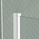 Pare-baignoire rabattable 70x120cm - profilé blanc mat - verre trempé 4mm - elementary Aurlane - FAC924