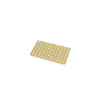 Grille perforée en inox or doré brossé pour receveur - 20.15x12.3x0.55cm - rock 2 grid drill Aurlane - FAC946