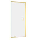 Porte de douche pivotante 90x200cm - profilés or doré brossé - verre trempé 6mm - goldy crush Aurlane - FAC956