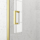 Porte de douche coulissante 140x200cm - profilés or doré brossé - verre trempé 6mm - goldy crush Aurlane - FAC958