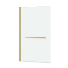 Pare baignoire Rabattable avec porte-serviette 70×120 cm - Profilé Or Brossé - Verre 4 mm Aurlane - FAC967