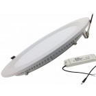 Downlight dalle led extra plate ronde blanc 24w - couleur eclairage : blanc froid 6000k - 8000k