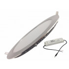 Downlight dalle led extra plate ronde alu 12w - couleur eclairage : blanc neutre 4000k - 5500k