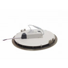 Downlight dalle led extra plate ronde alu 12w - couleur eclairage au choix