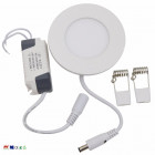 Downlight dalle led extra plate ronde blanc 3w - couleur eclairage : blanc froid 6000k - 8000k