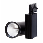 Spot led sur rail 35w 80 binaire triphasé noir - couleur eclairage au choix