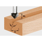 Fraise à rainurer en V HS avec queue de 8mm FESTOOL HS S8 D11/9,5/60° - 490997