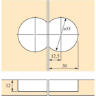 Charnière d'abattant hettich markant 11 nickelé - 40242