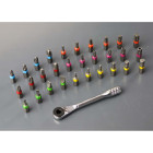 Coffret mini clé a cliquet, 30 embouts, fidex-801010