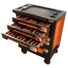 Servante d'atelier 6 tiroirs équipée 76 outils dans 9 modules, fidex-810478