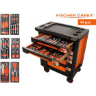 Servante d'atelier 6 tiroirs équipée 44 outils dans 6 modules, fidex-810486