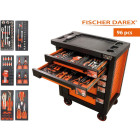 Servante d'atelier 6 tiroirs équipée 96 outils dans 6 modules, fidex-810487
