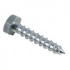Tirefond lennie - zingué blanc - ø12x80 - boite de 50 - tir1208002b