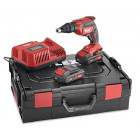 Visseuse plaque de plâtre 18v dw 45 18.0-ec/2.5 set flex - 2 batteries + chargeur + l-boxx - 467146