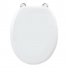 Abattant pour wc blanc - en mdf avec charnières métal réglables - moon Aurlane - G3143280001