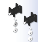 Kit 2 chariots simple galet rénovation LA CROISEE DS pour coulissant alu - 4534             